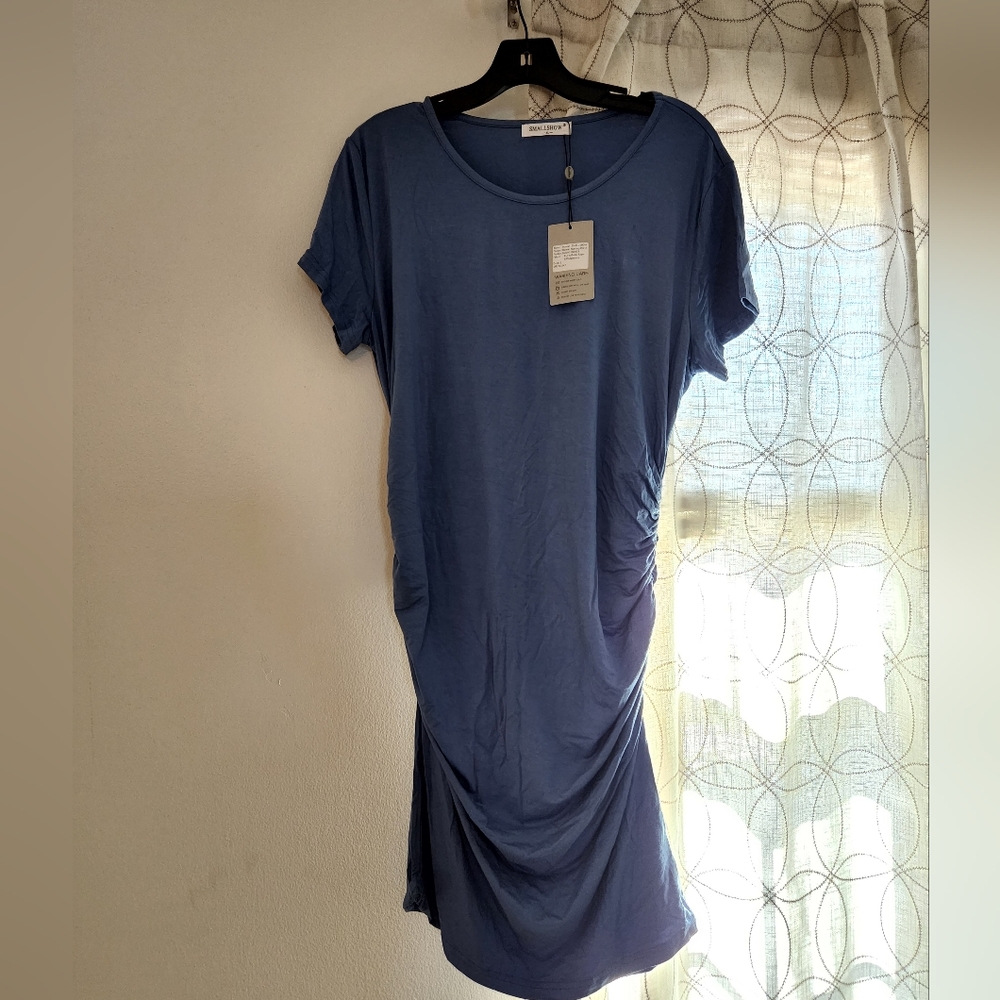 Maternity Tshirt Dress blue XL BNWT